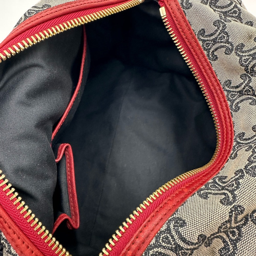 CELINE Handbag Mini Boston Bag Triomphe Canvas and Leather - Picture 11 of 14